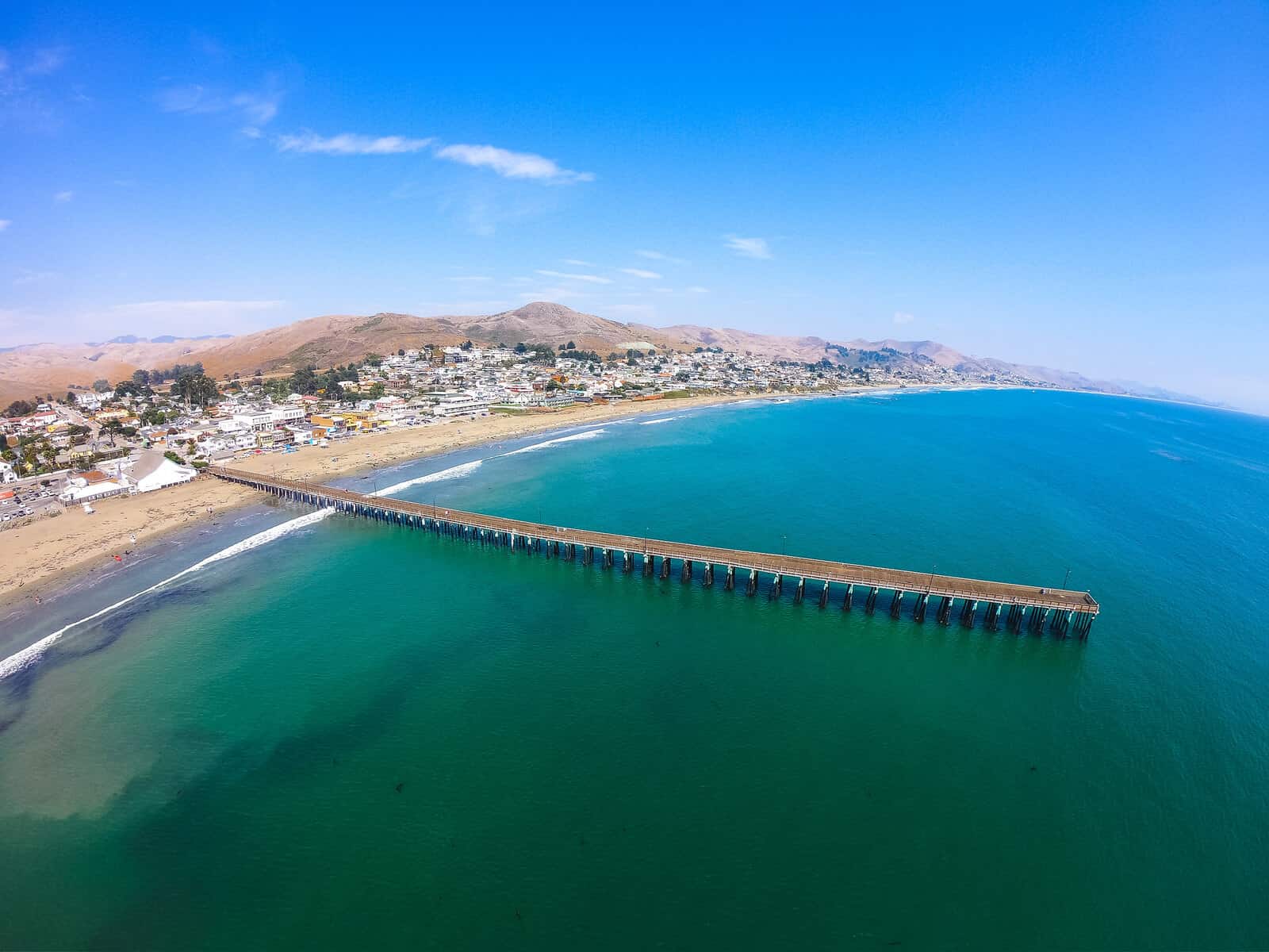 Cayucos Pier from the air