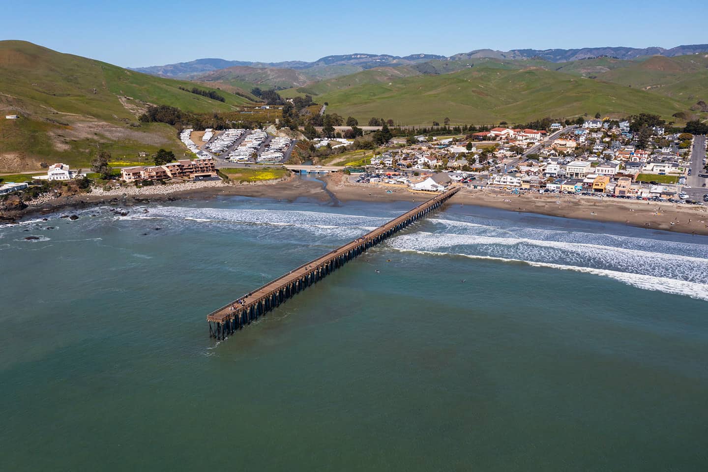 Cayucos Pier on Cayucos Beach - Highway 1 Road Trip