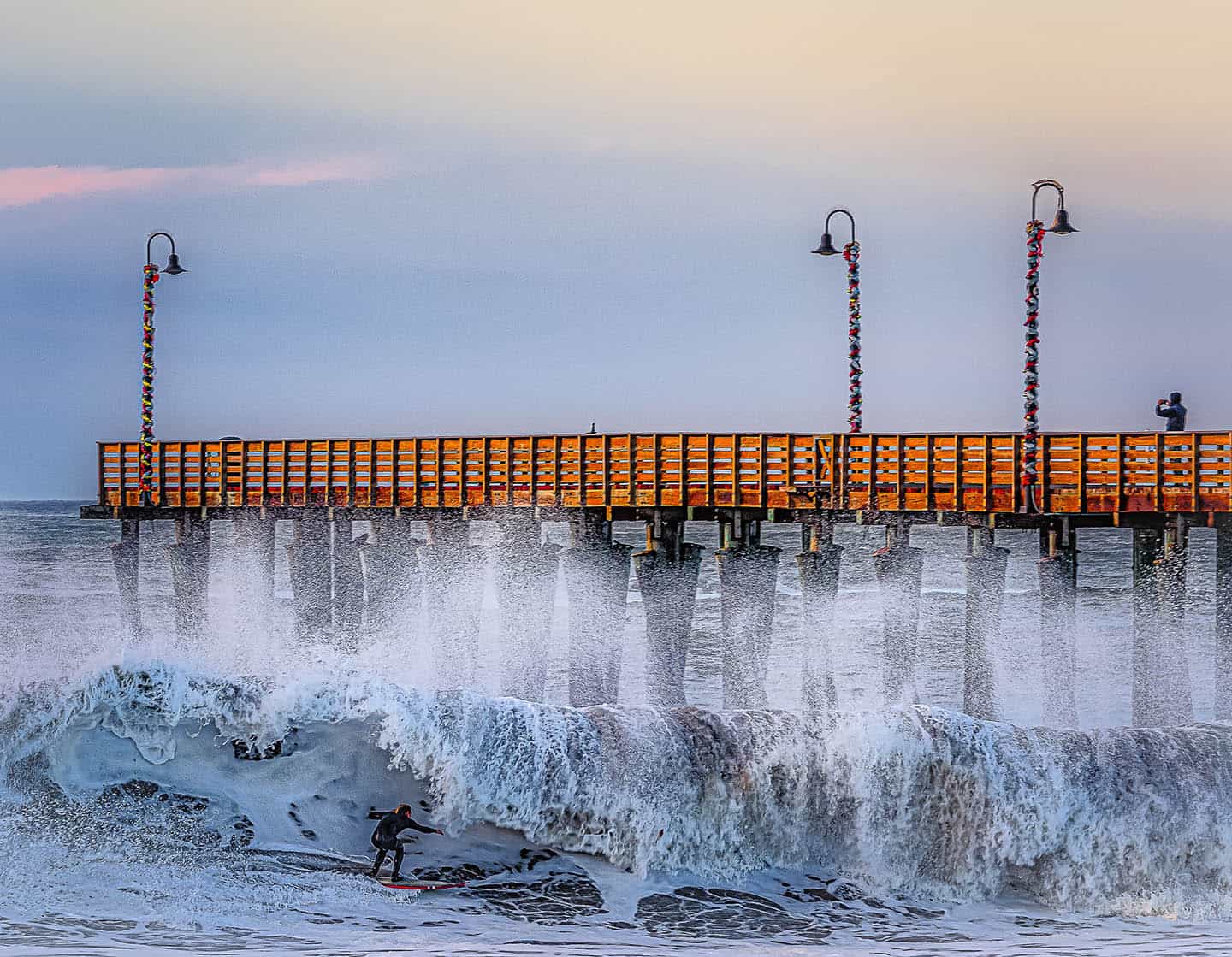 Surfer Cayucos Pier