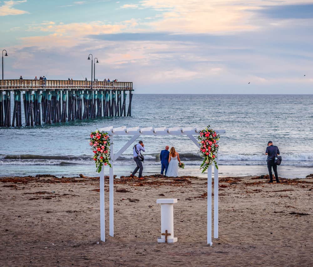 Cayucos beach wedding