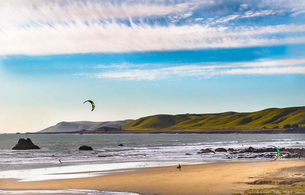 Cayucos wind surfing