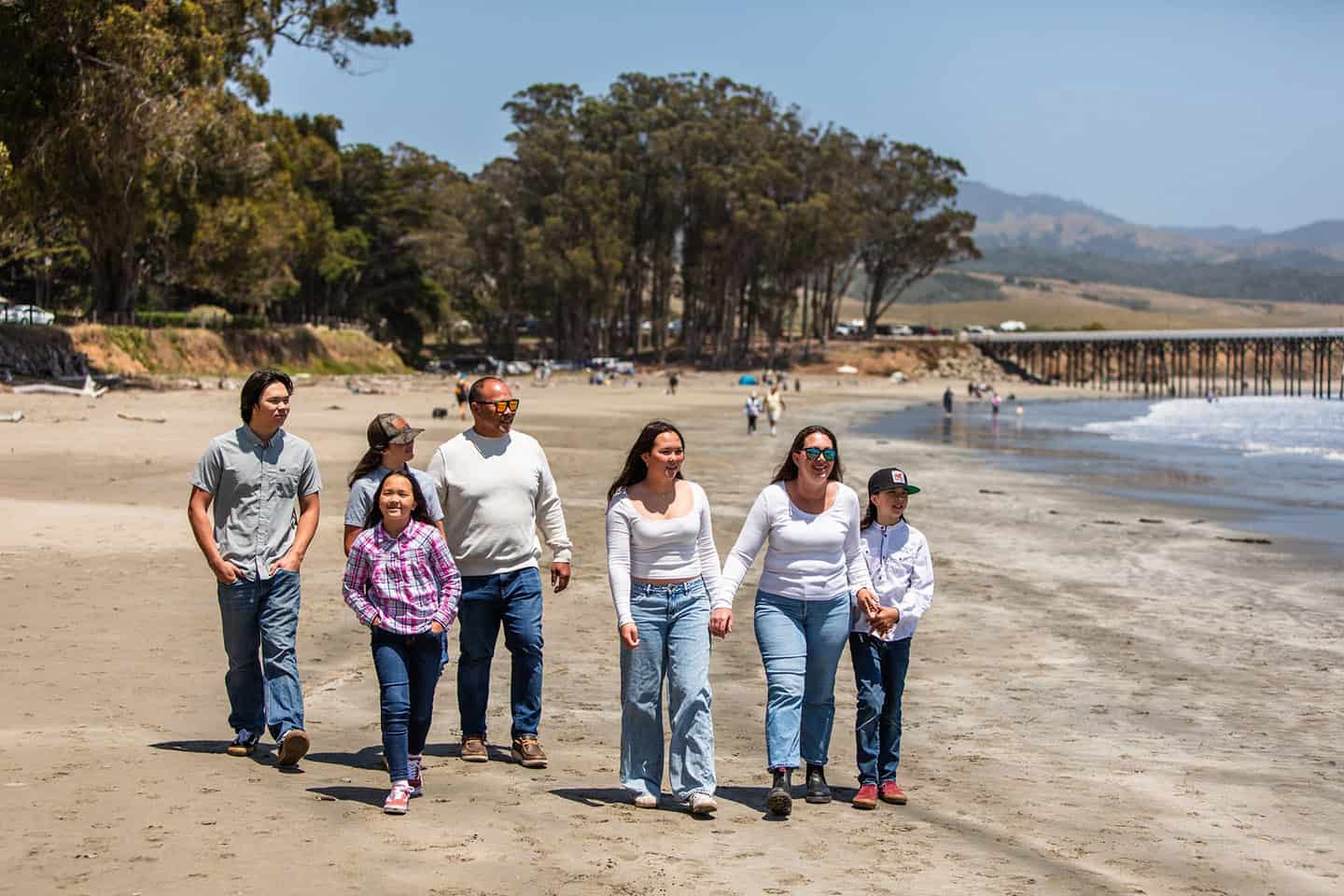 Family San Simeon Hearst Beach