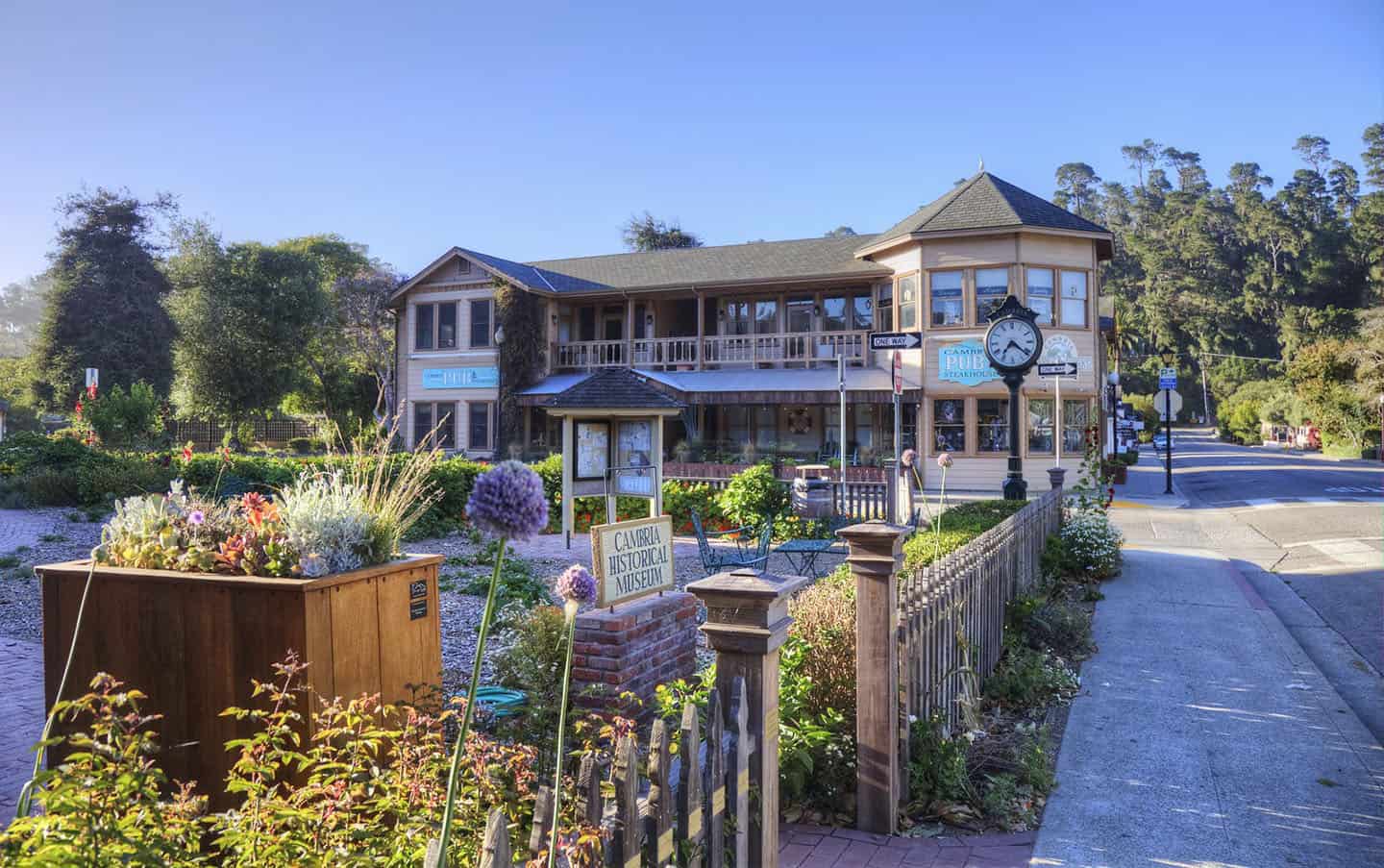 Cambria Historical Museum and downtown