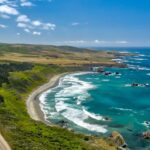 Highway 1 aerial view near San Simeon