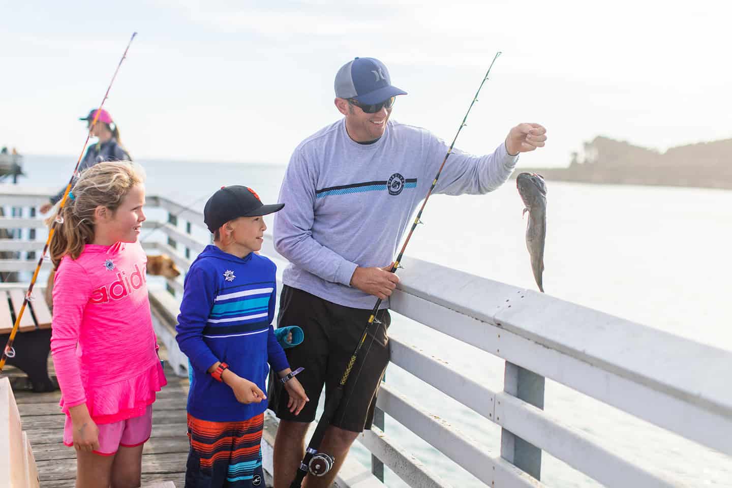 San Simeon Fishing on pier