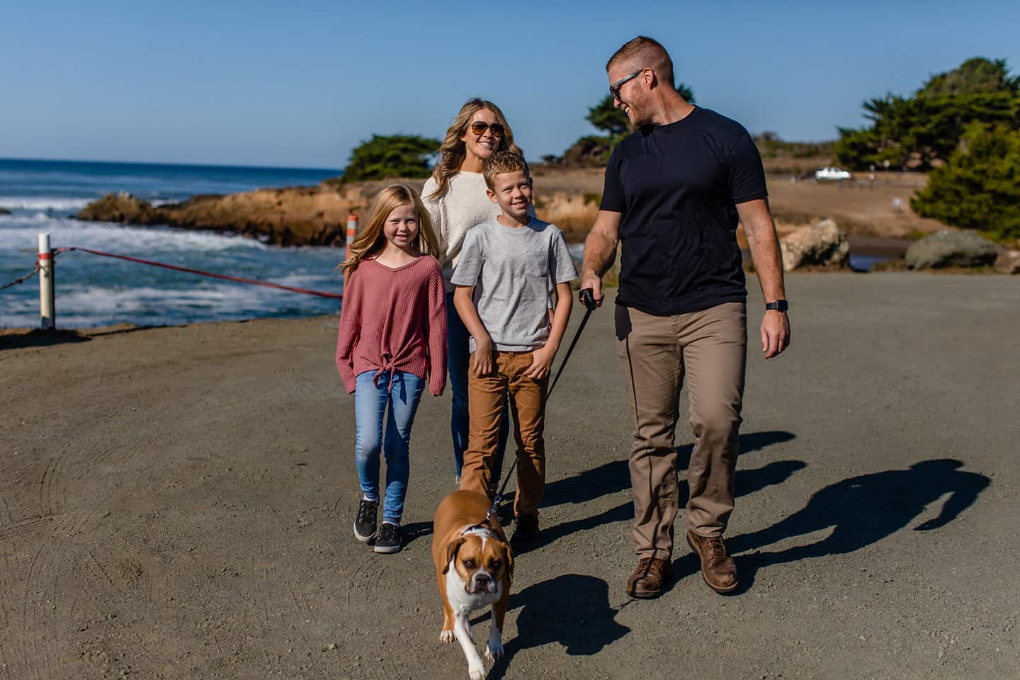Moonstone Beach Cambria Family with Dog