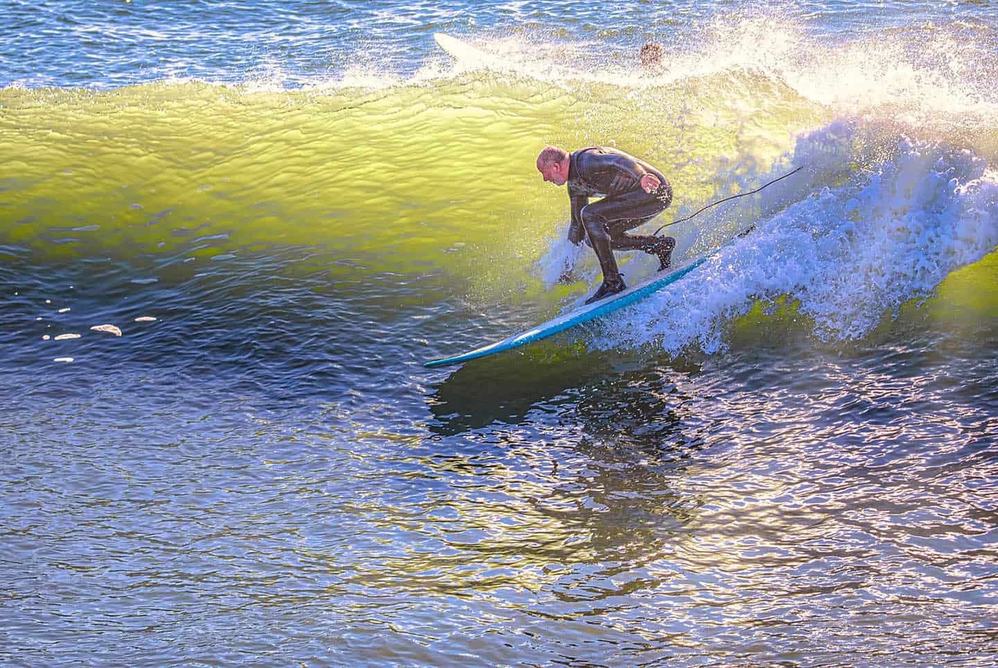 surfing Cayucos wave