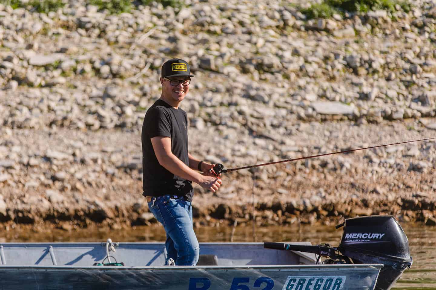 Fisherman on Lopez Lake Arroyo Grande