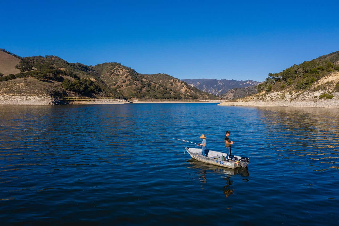 Fishing along Lopez Lake