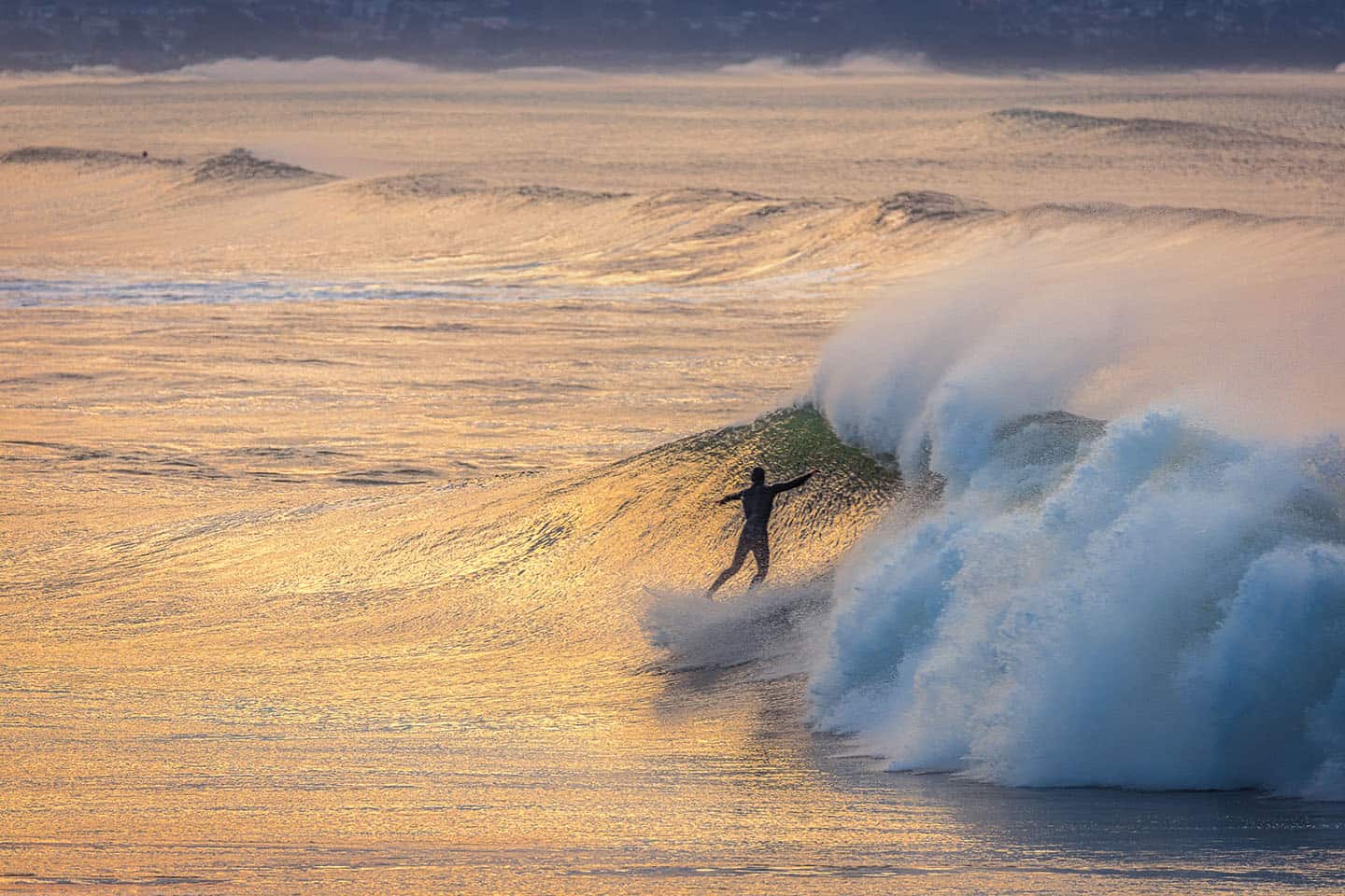 Surfer in Cayucos Surfing