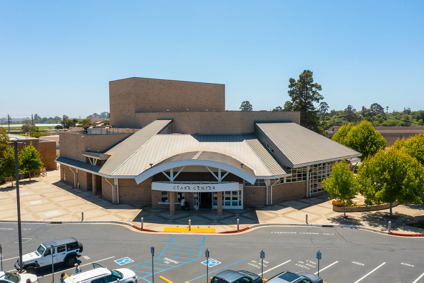 An exterior photo of the Clark Center in Arroyo Grande.