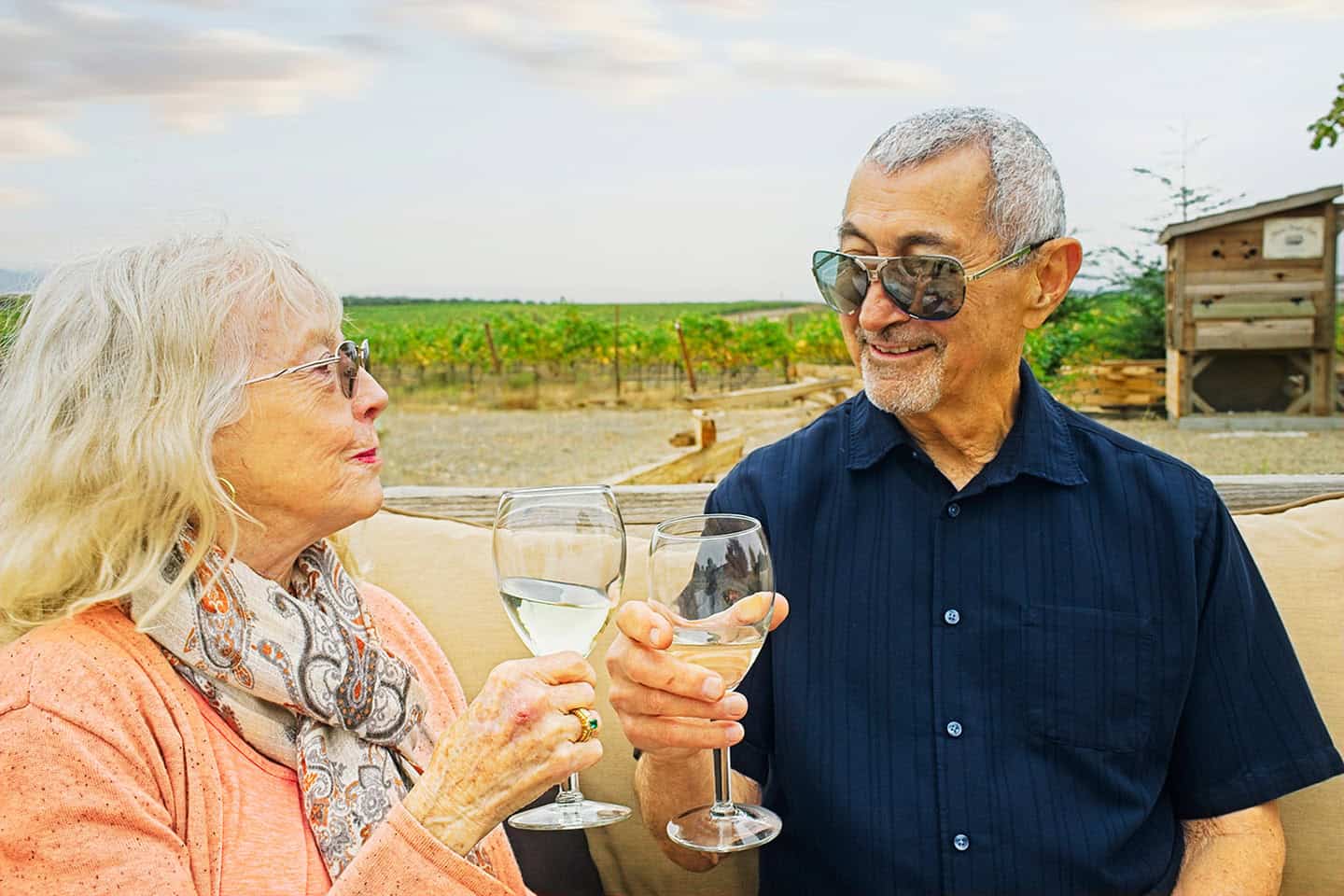 Wine tasting couple Edna Valley