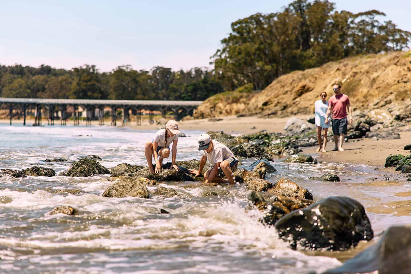 San Simeon Family at the Beach