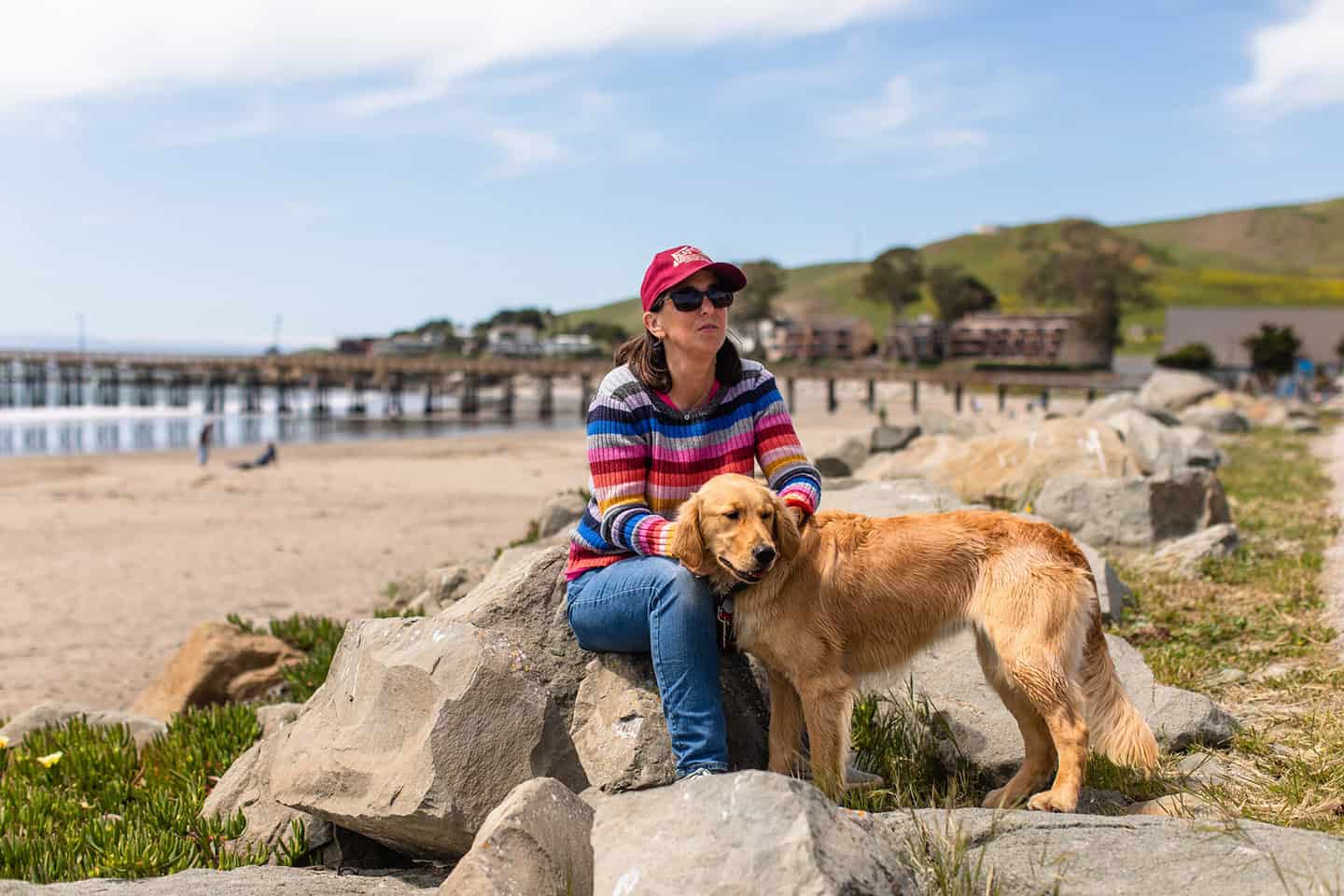 Cayucos Dog on Beach